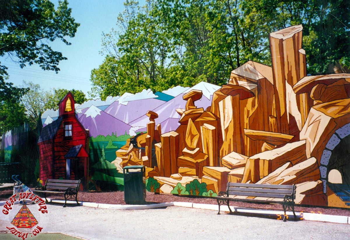 Bugs Bunny Land Backdrops At Six Flags Great Adventure